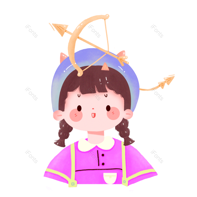 星座图片,女孩元素,手绘PNG,免抠素材